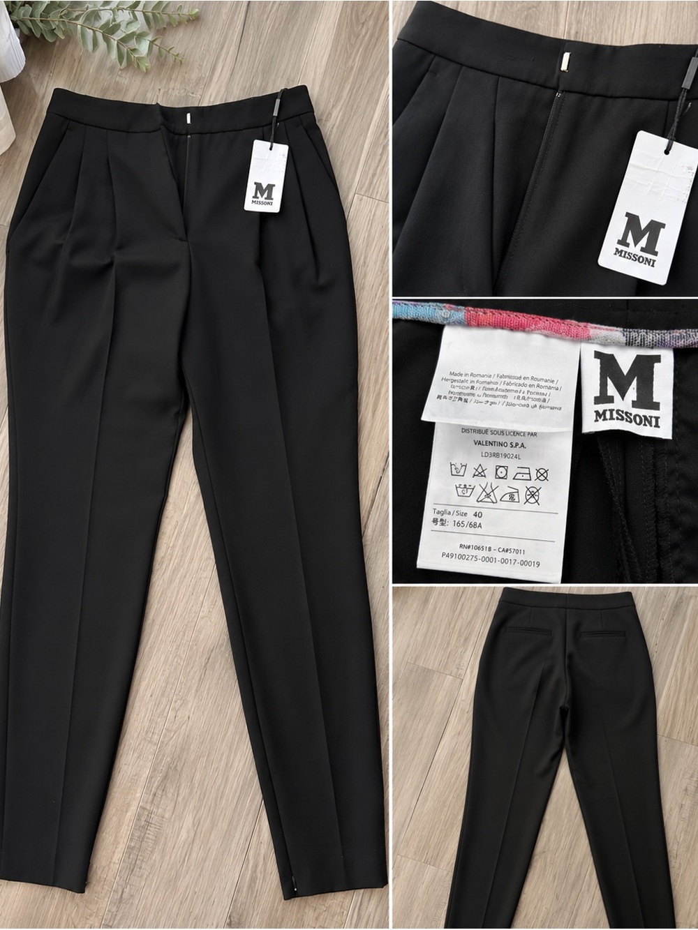 Missoni Black Pleated Women's Dress Pants